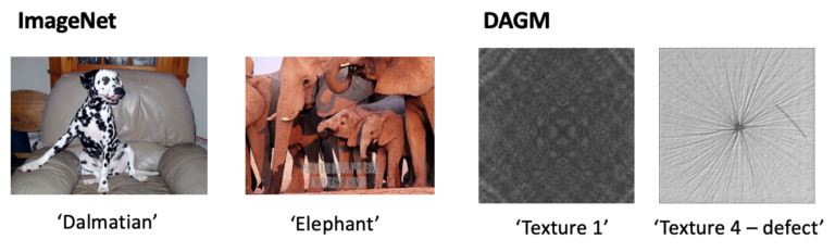 그림 3. ImageNet 데이터셋과 DAGM 데이터셋